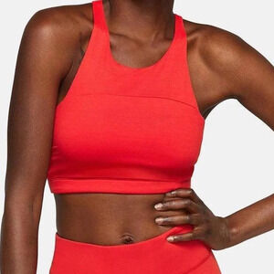Outdoor Voices TechSweat Cropped top sports bra tank workout padding medium red